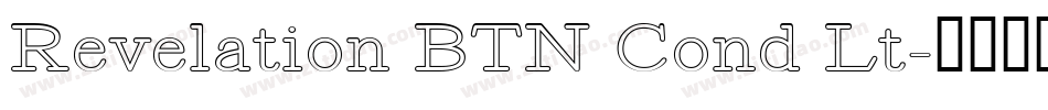 Revelation BTN Cond Lt字体转换